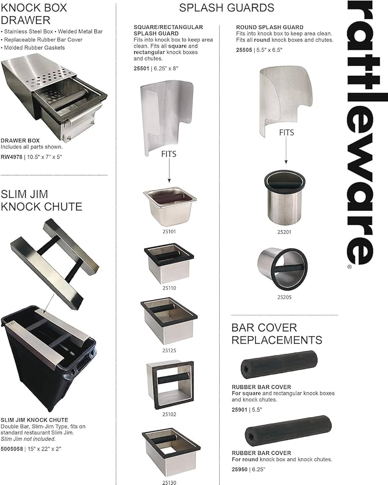 ラトルウェア ノックボックス メープルRattleware Knock Box Amazon.com: Rattleware Stainless Maple Holder Knock Box
